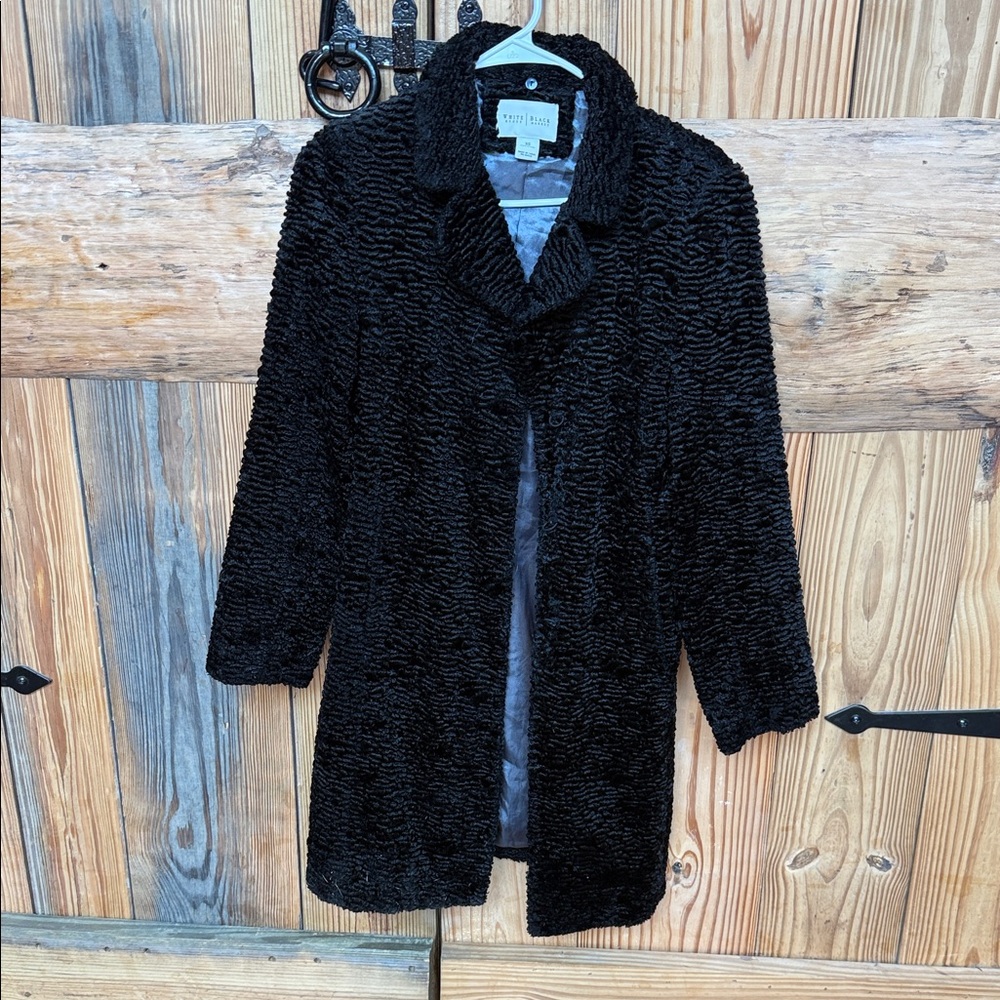 White House Black Market Black Teddy Jacket